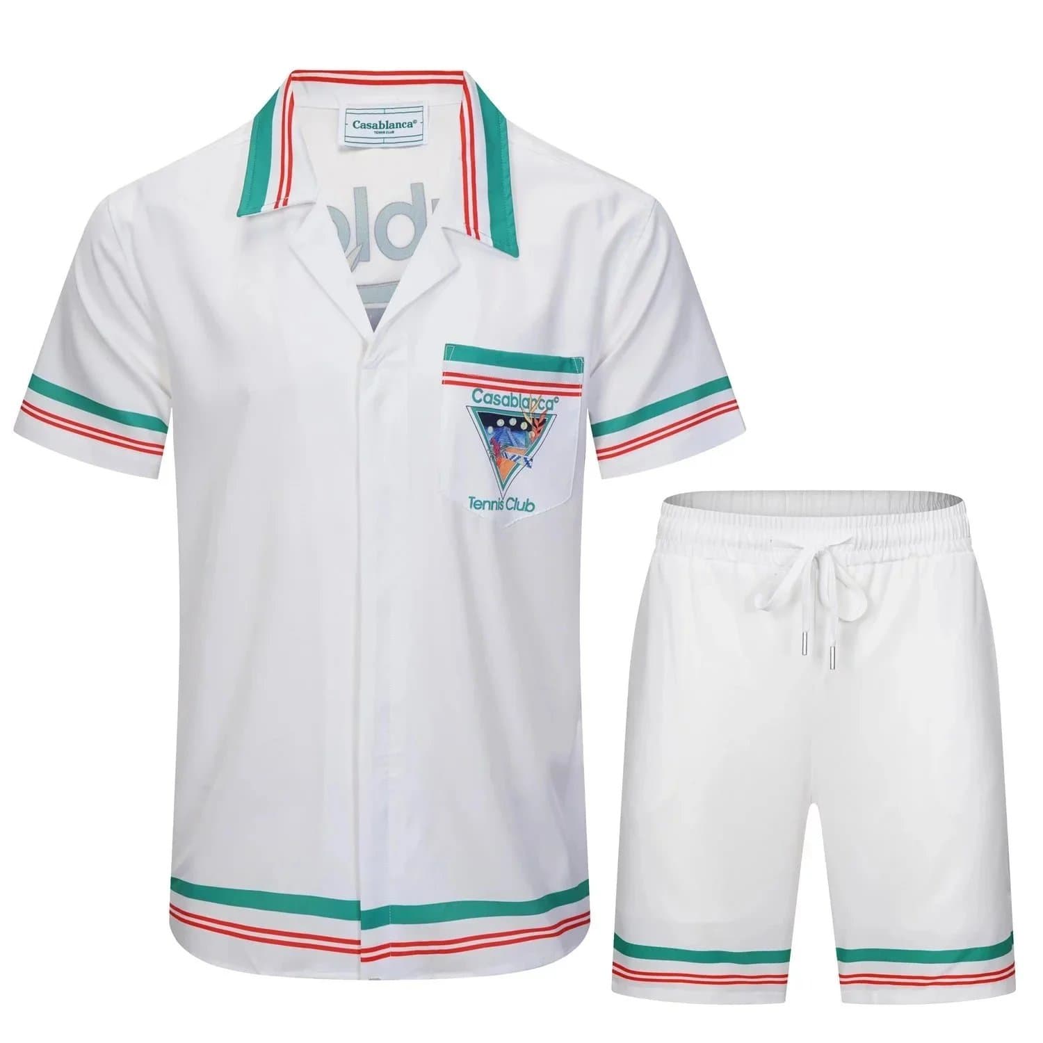 Casablanca Tennis Club Short Sleeve Shirt & Shorts Set