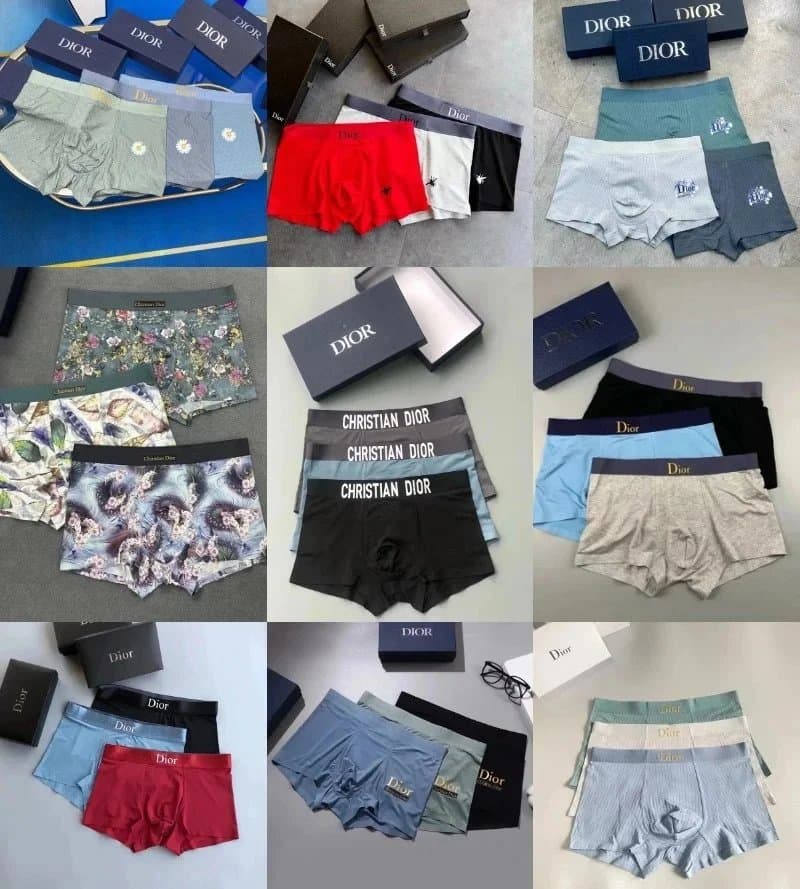 Dior Men's Boxer Briefs Collection - Color & Pattern Assortment