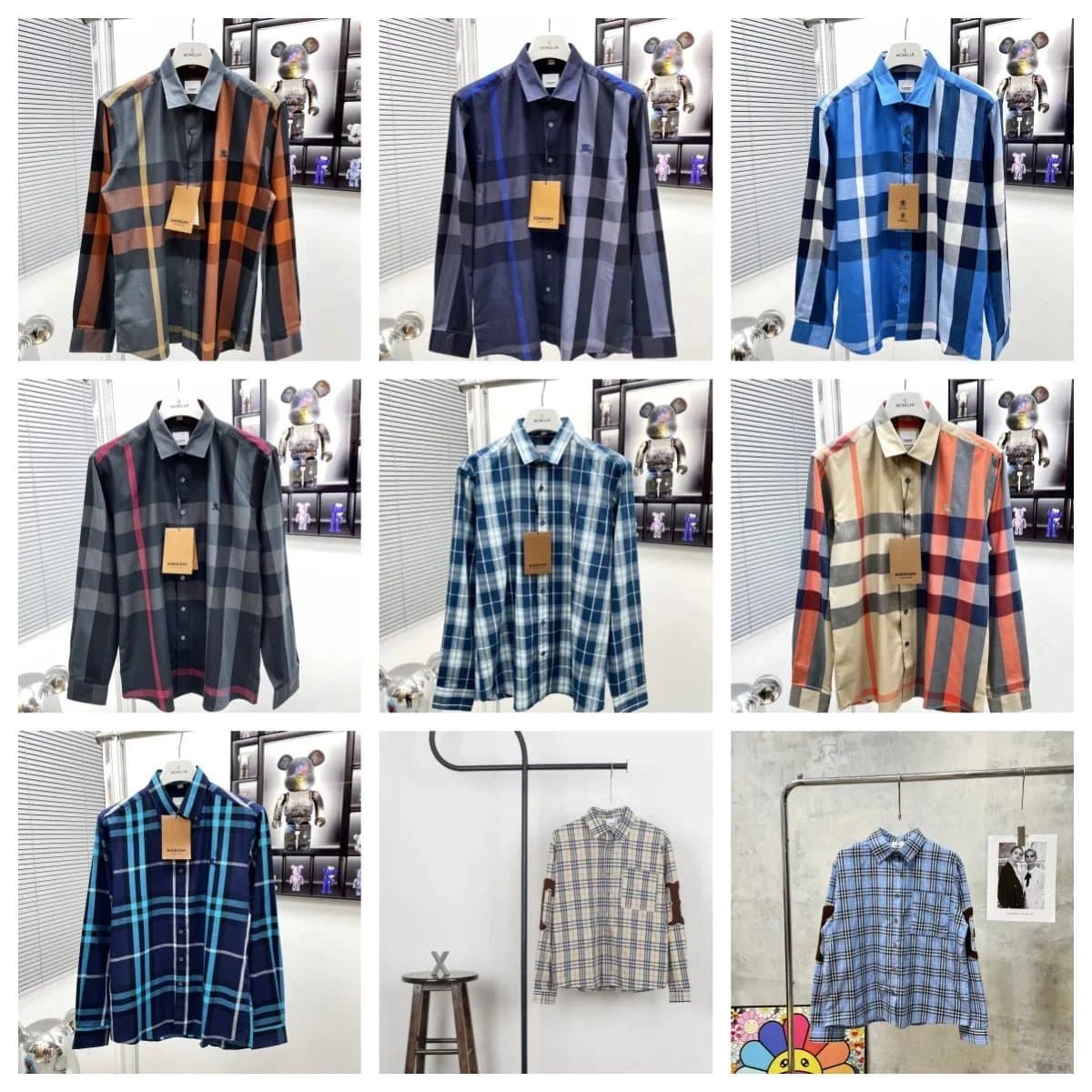 Burberry Plaid Shirts Men's Collection