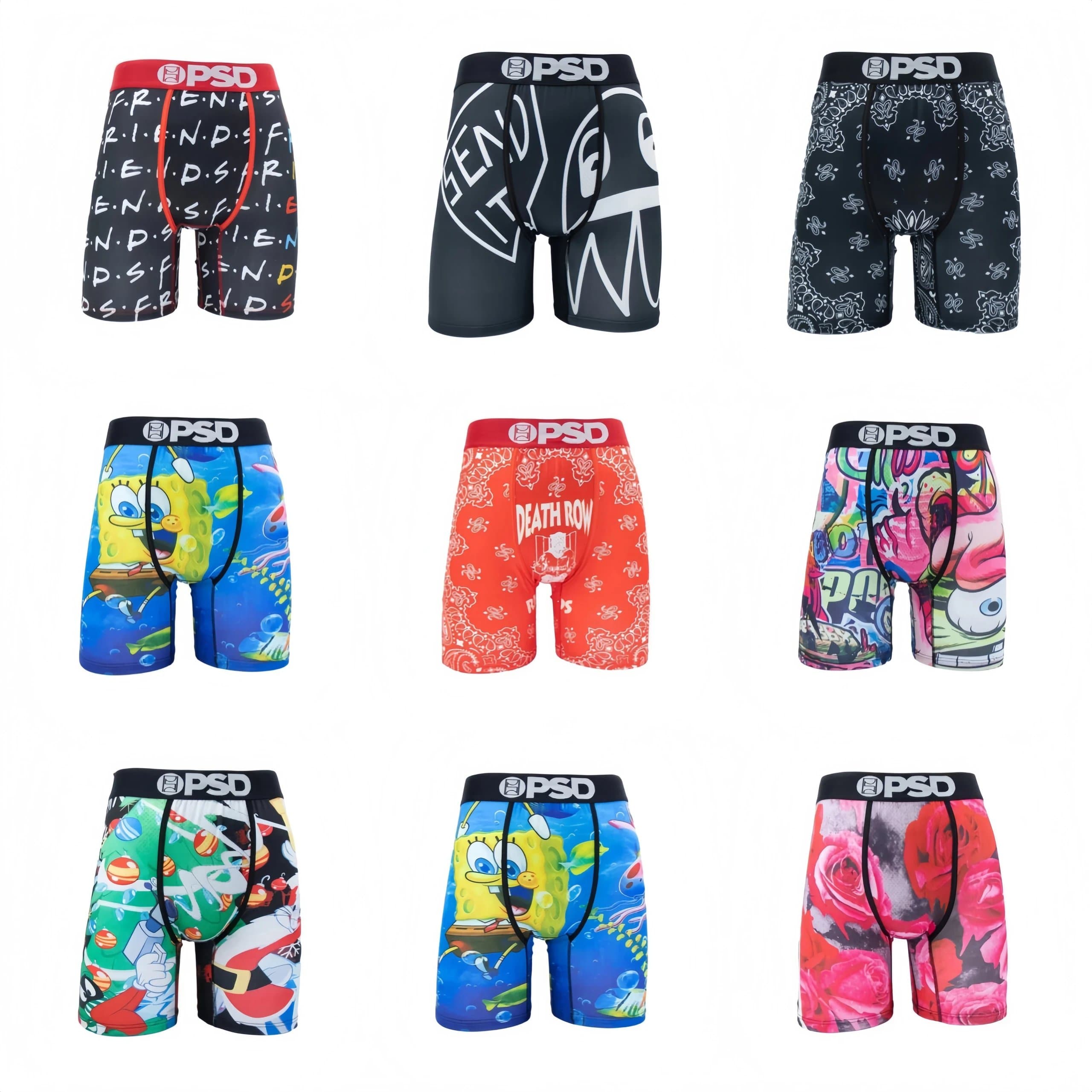 PSD Men's Boxer Briefs Collection with Pop Culture Prints